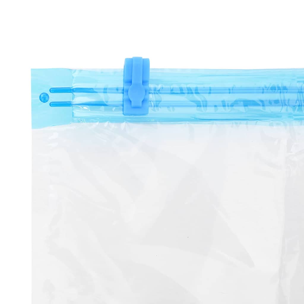 vidaXL Förvaringspåsar 10 st Transparent och Blå 70 x 50 cm