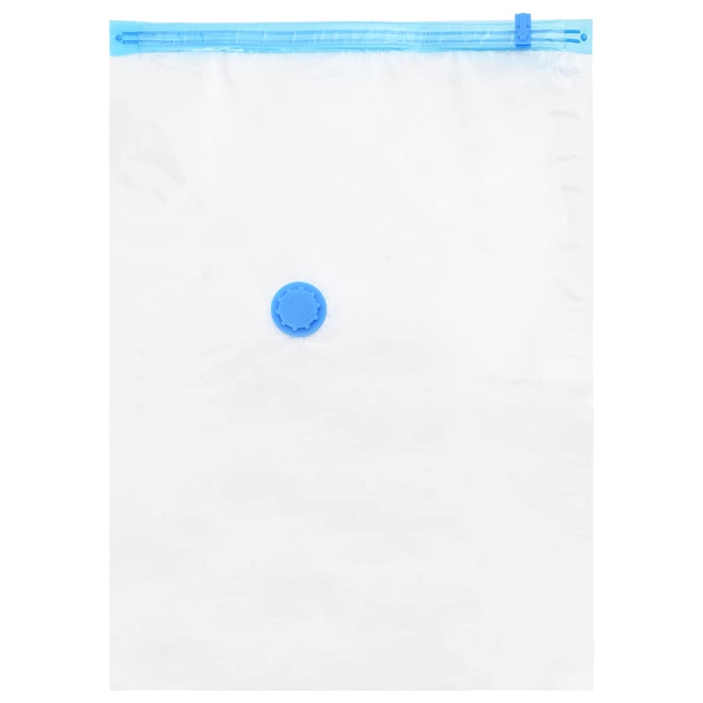 vidaXL Förvaringspåsar 10 st Transparent och Blå 70 x 50 cm