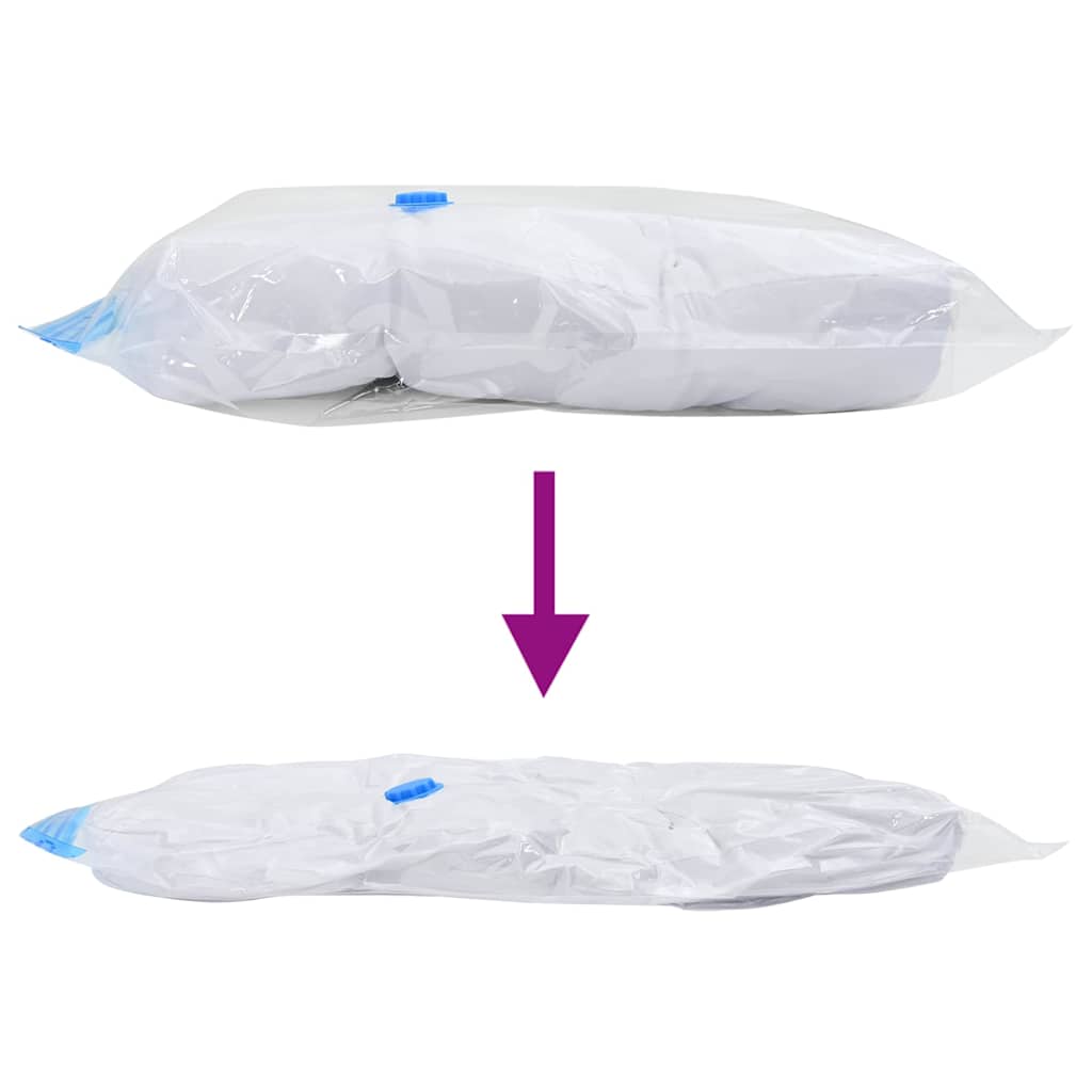vidaXL Förvaringspåsar 10 st Transparent och Blå 70 x 50 cm