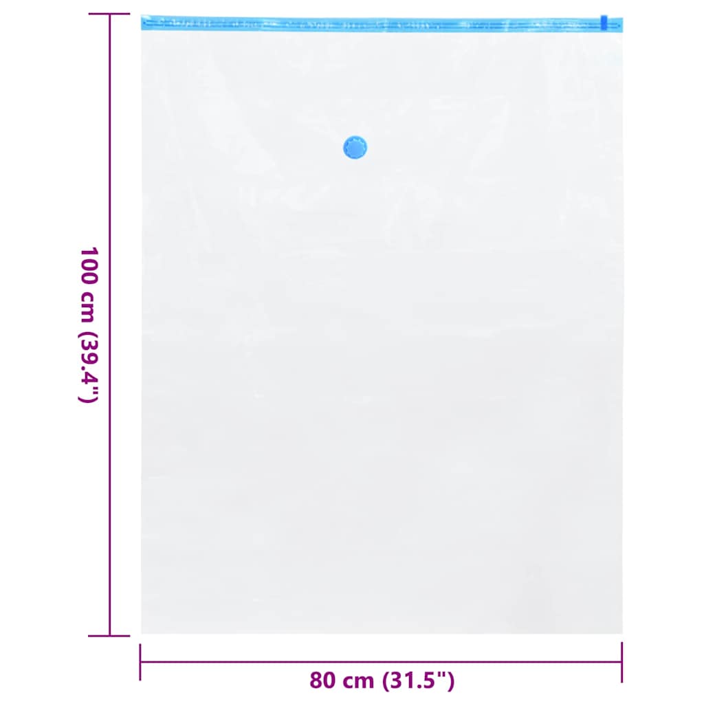 vidaXL Förvaringspåsar 20 st Transparent och Blå 100 x 80 cm