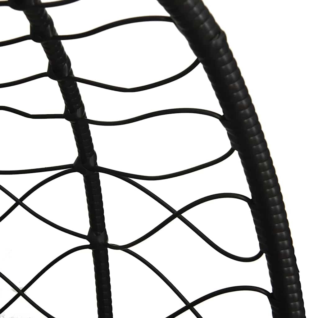 vidaXL Hängande äggstol konstrotting 91 x 54.5 x 107 cm Brun