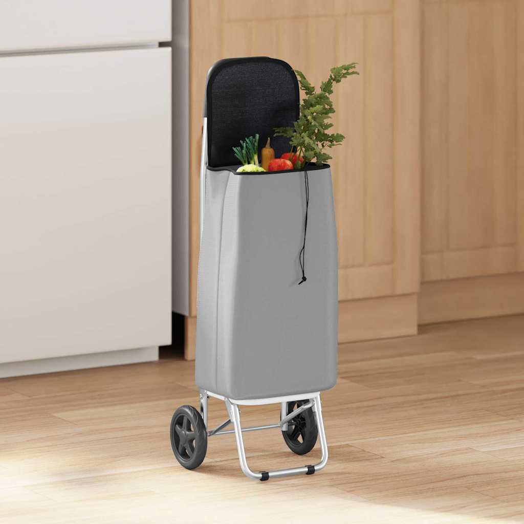 vidaXL Shoppingvagn Grå 35 x 28 x 92 cm Oxford tyg
