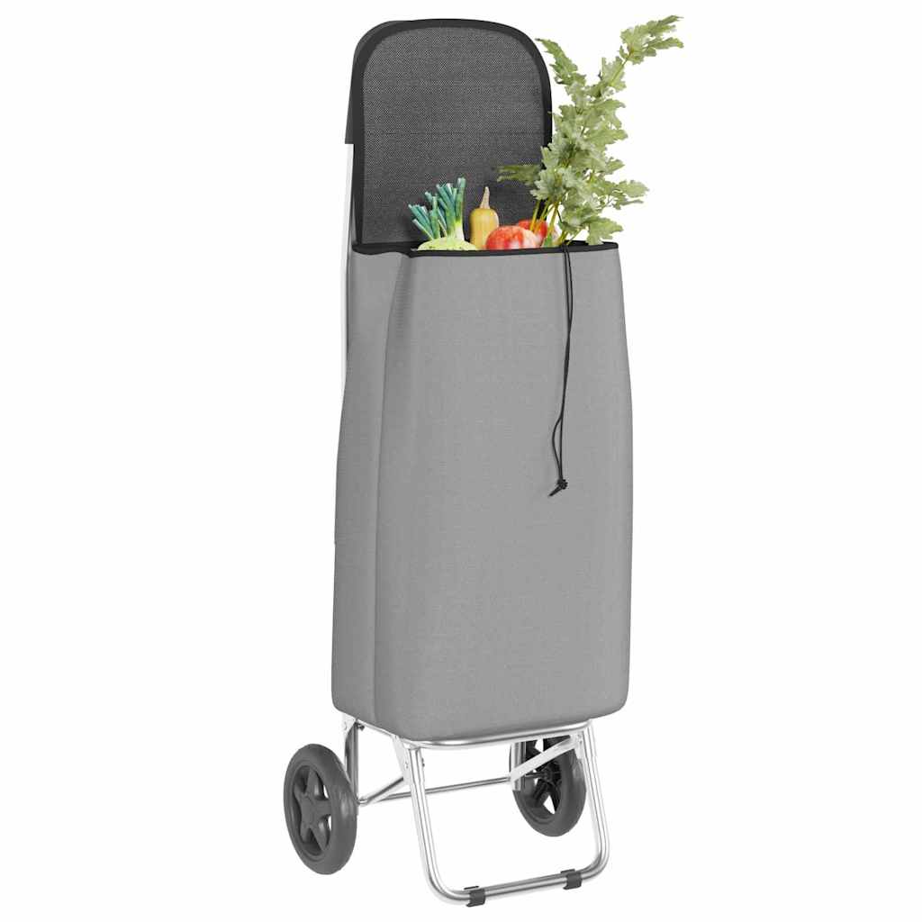 vidaXL Shoppingvagn Grå 35 x 28 x 92 cm Oxford tyg