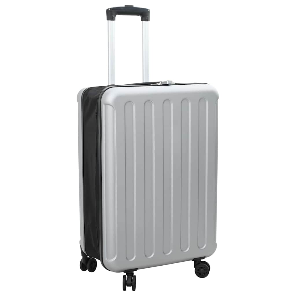 vidaXL Resväska med lås Silver 43 x 27 x 66 cm ABS Plast