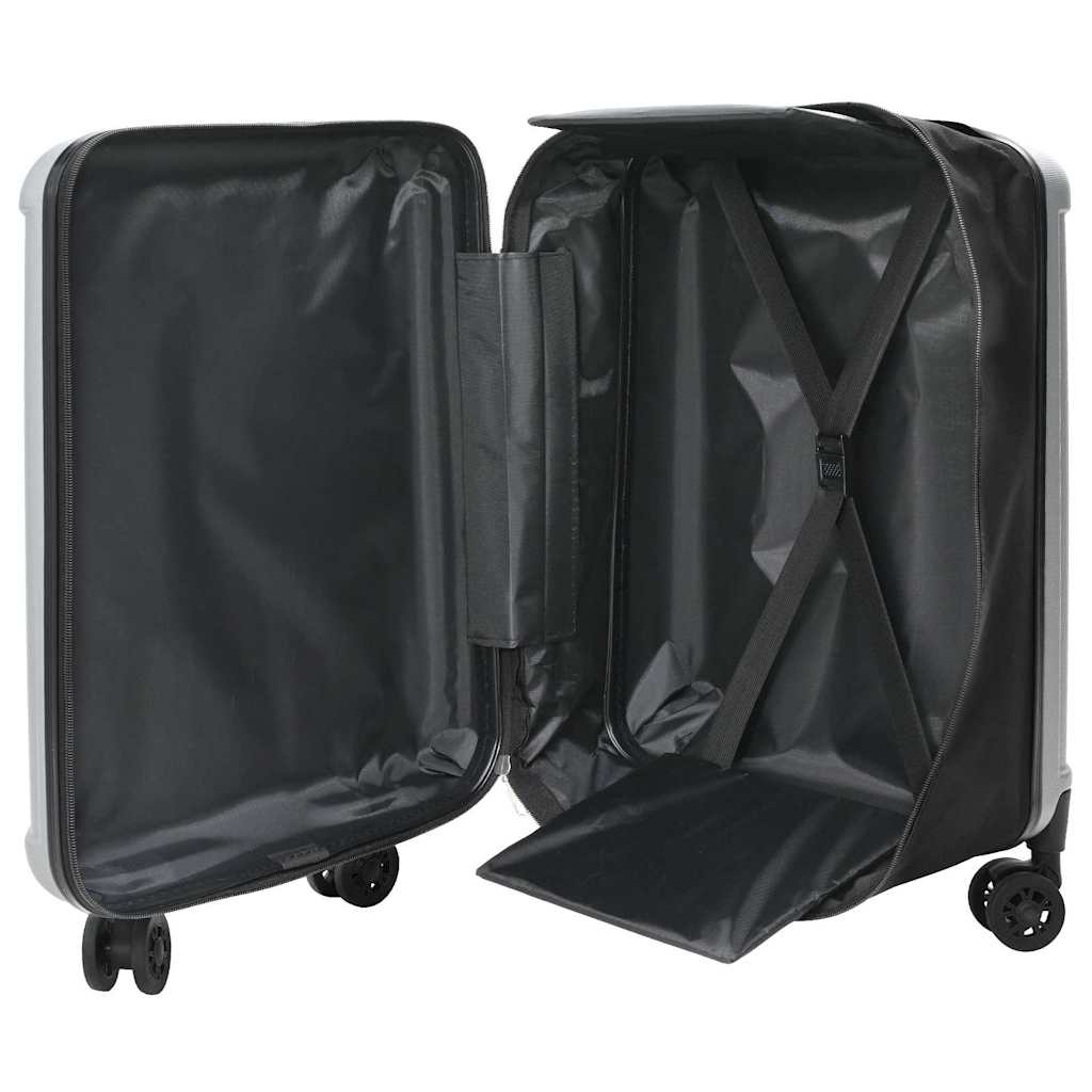 vidaXL Resväska med lås Silver 43 x 27 x 66 cm ABS Plast