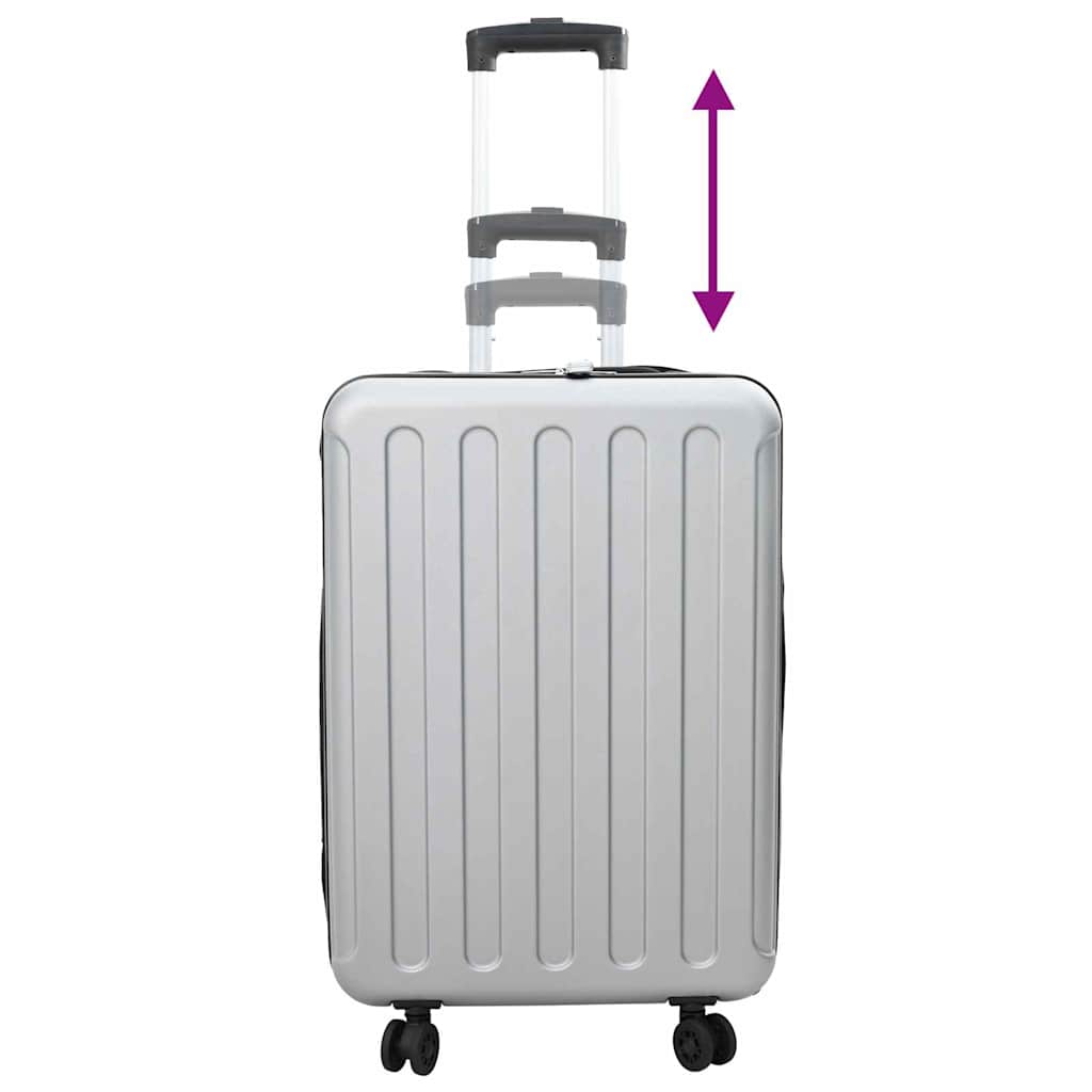 vidaXL Resväska med lås Silver 43 x 27 x 66 cm ABS Plast