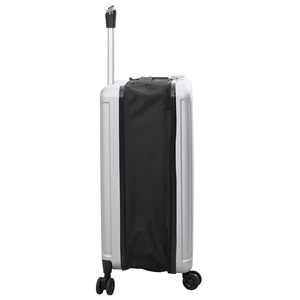 vidaXL Resväska med lås Silver 43 x 27 x 66 cm ABS Plast