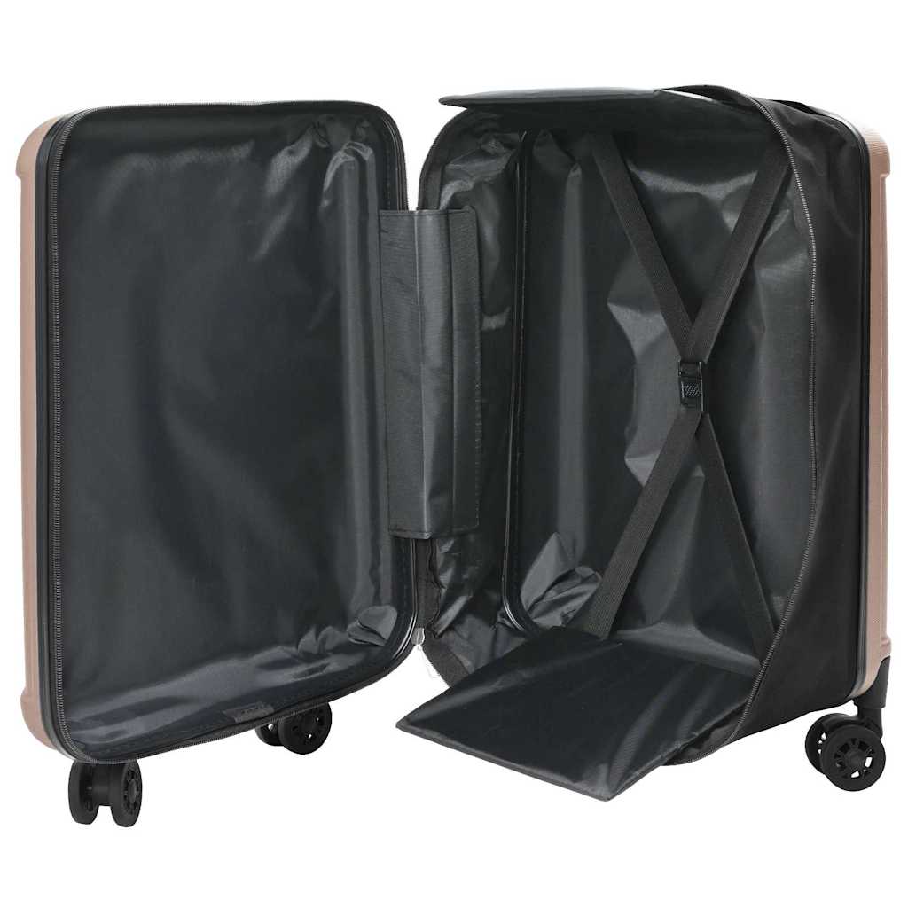vidaXL Resväska med lås rosguld 43 x 27 x 66 cm ABS Plast