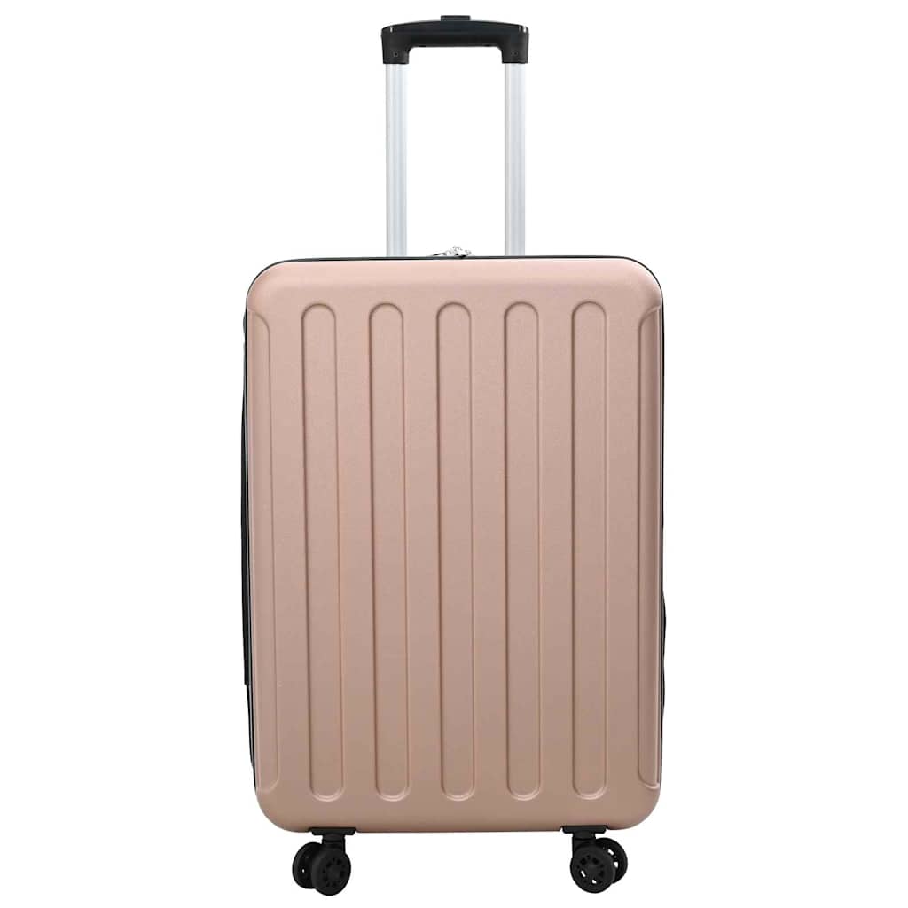 vidaXL Resväska med lås rosguld 43 x 27 x 66 cm ABS Plast