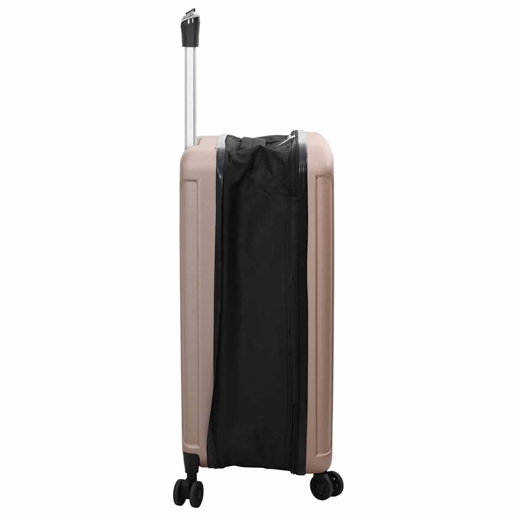 vidaXL Resväska med lås rosguld 43 x 27 x 66 cm ABS Plast
