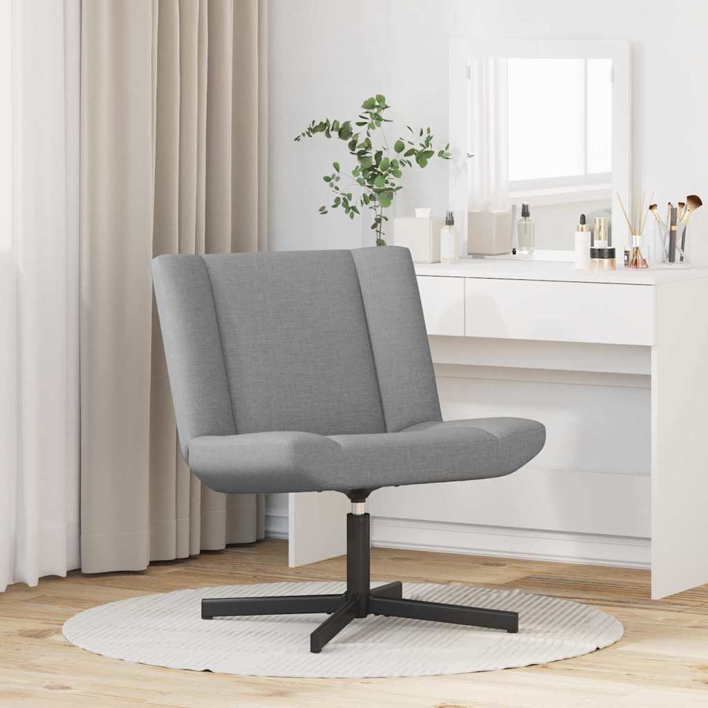 vidaXL Skrivstol Ljusgrå 63 x 75 x 76 cm tyg