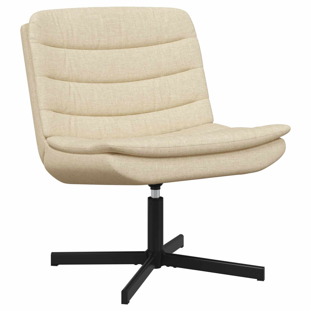 vidaXL Skrivstol Kräm 63 x 75 x 76 cm tyg