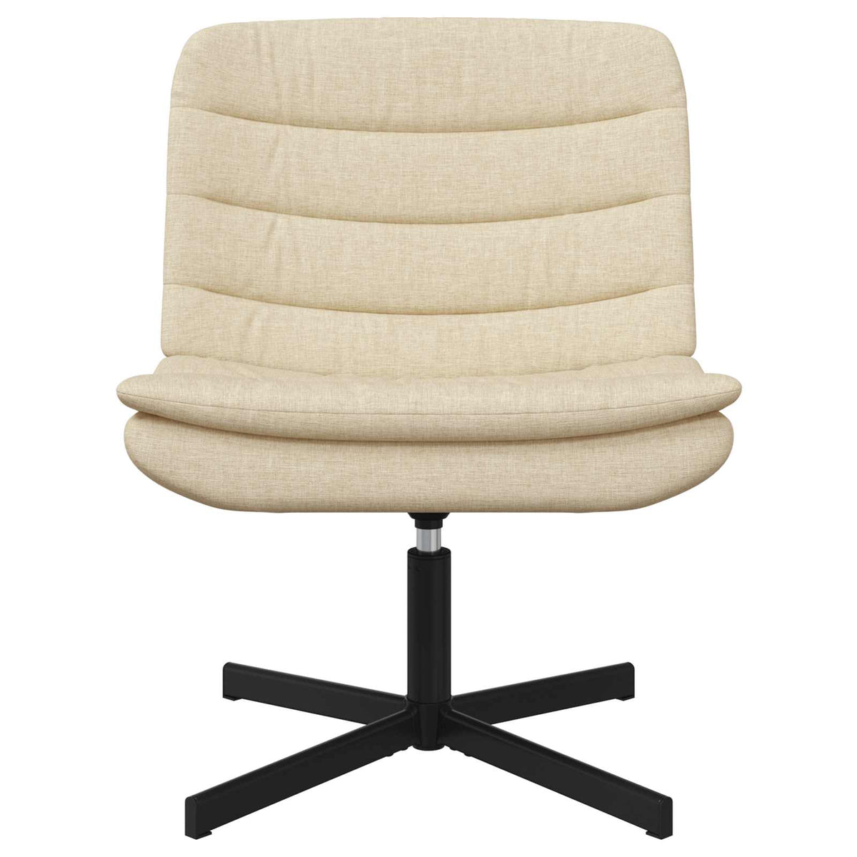 vidaXL Skrivstol Kräm 63 x 75 x 76 cm tyg
