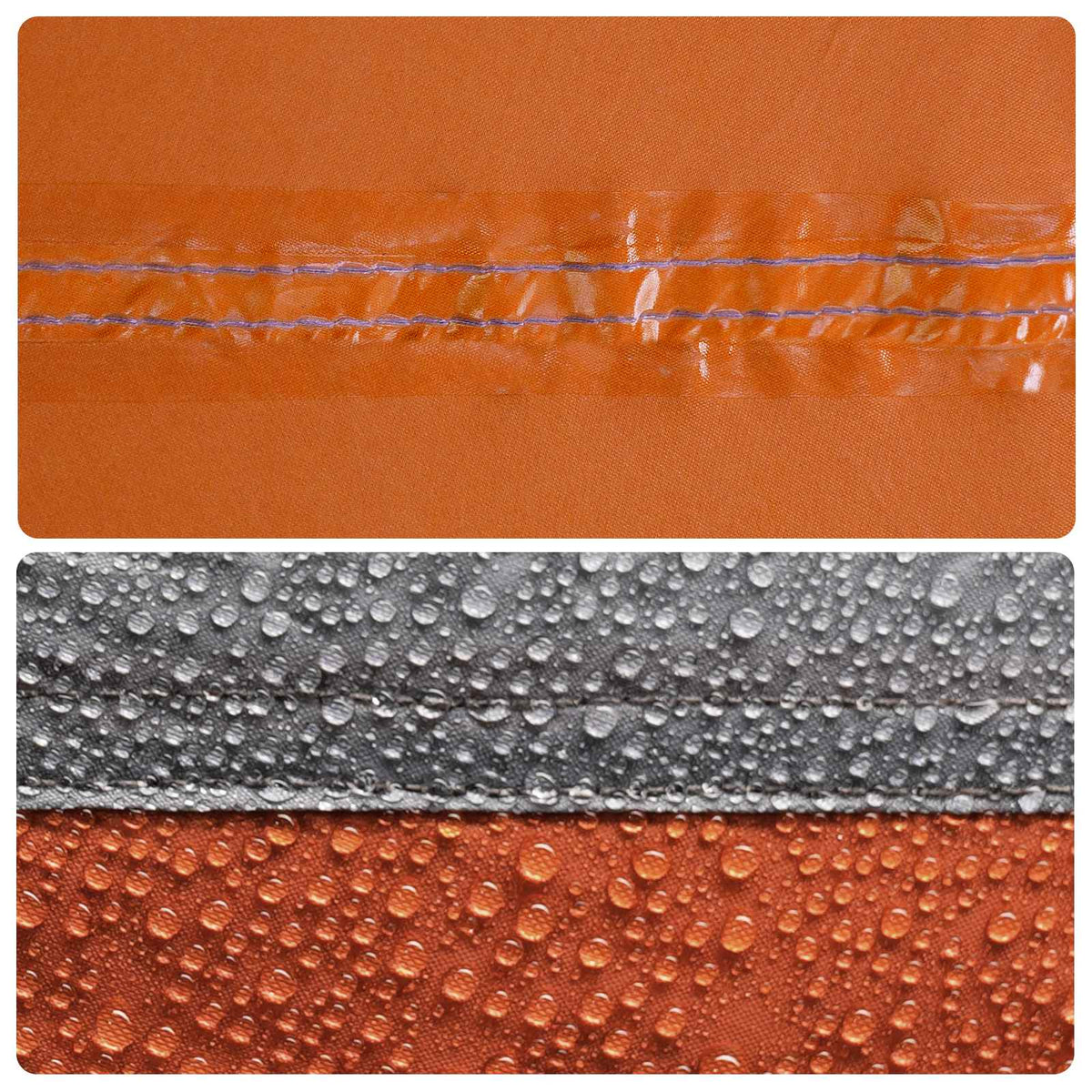 vidaXL Campingtältset 2 st 6-personers Orange Taffeta och tyg
