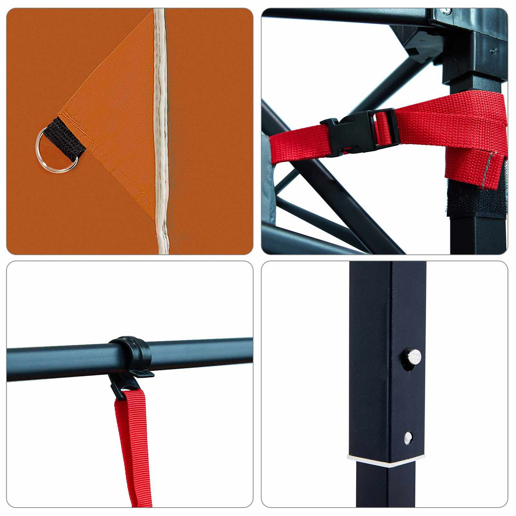 vidaXL Campingtältset 2 st 6-personers Orange Taffeta och tyg