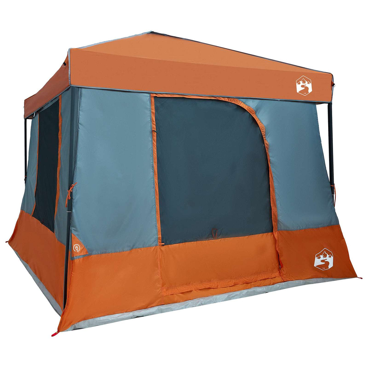 vidaXL Campingtältset 2 st 6-personers Orange Taffeta och tyg