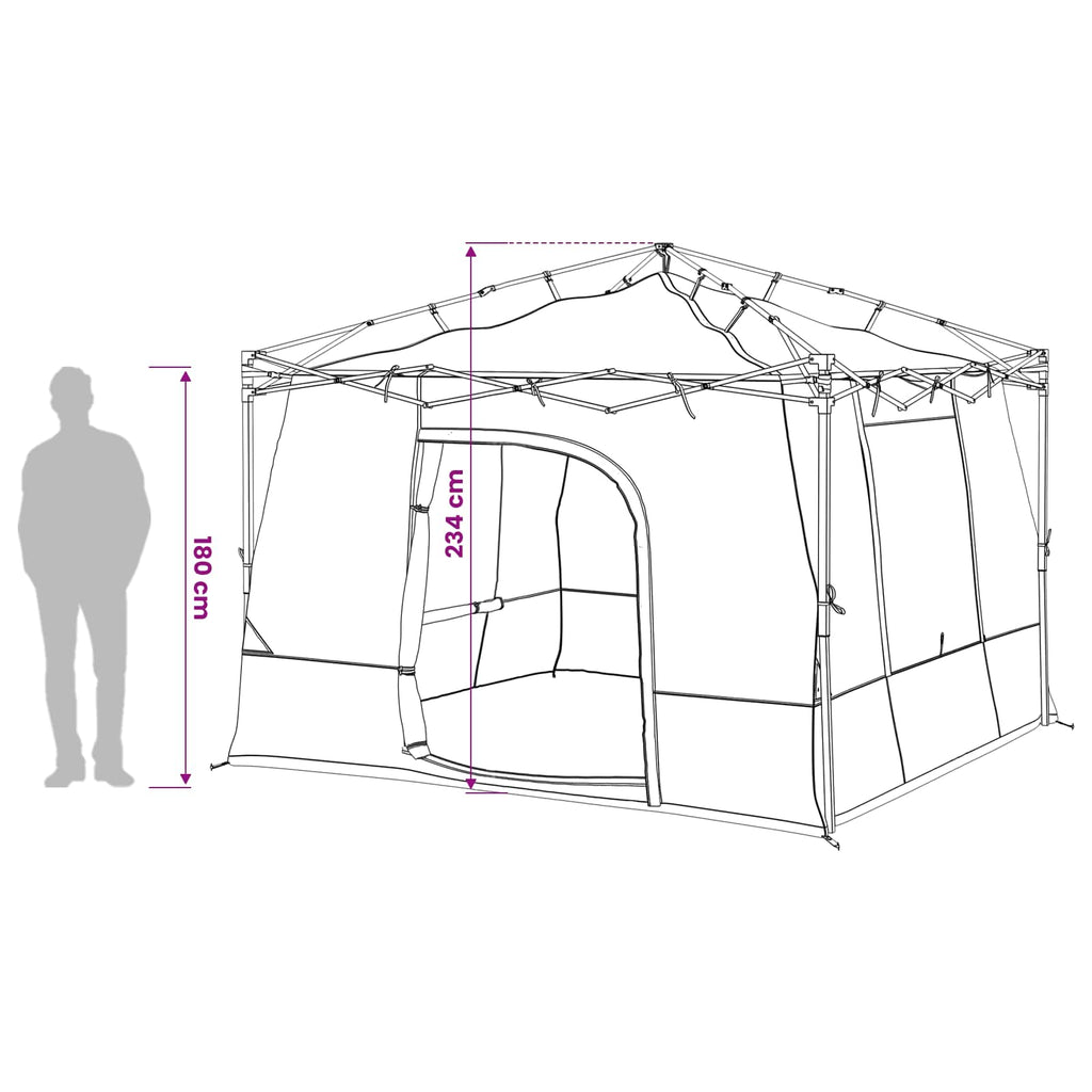 vidaXL Campingtältset 2 st 6-personers Orange Taffeta och tyg