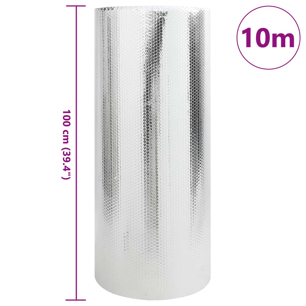 vidaXL Värmereflektor för element Silver 10 x 1 m polyeten