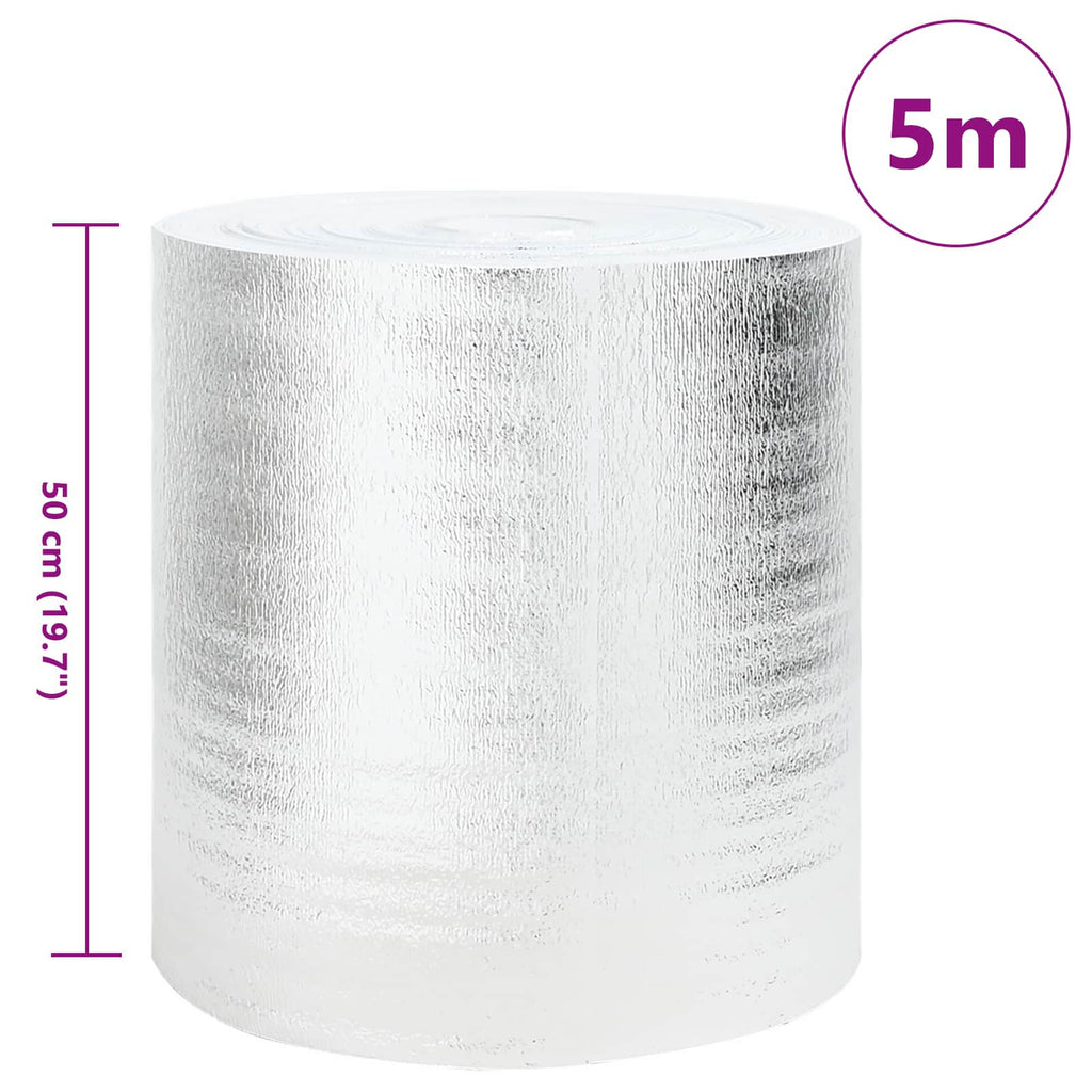 vidaXL Värmereflektor för element Silver 5 x 0,5 m polyeten