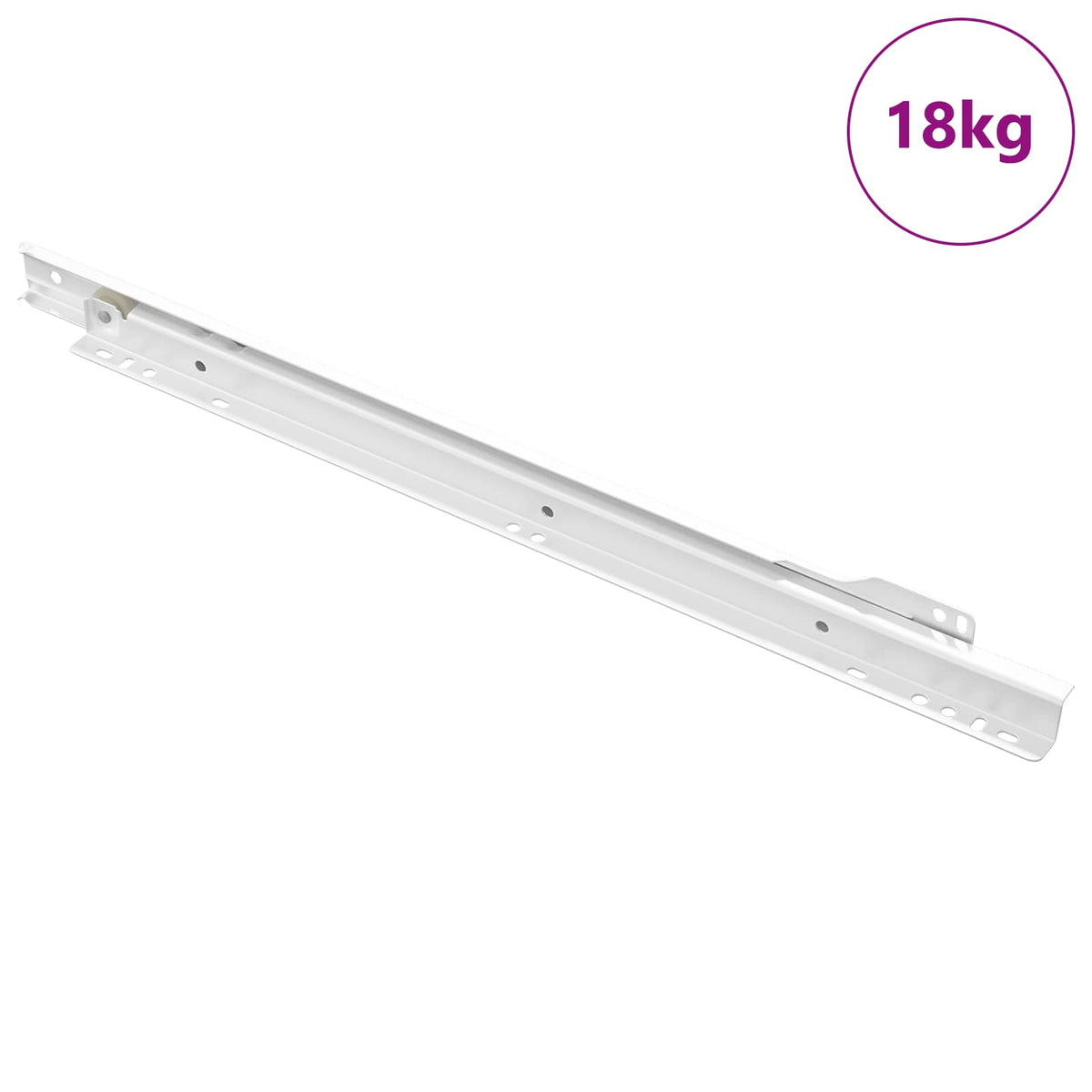 vidaXL Lådräls 55 st Vit Stål