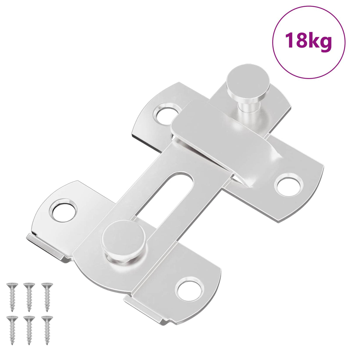 vidaXL Dörrlås 423 st Silver 70 x 8 mm Stål