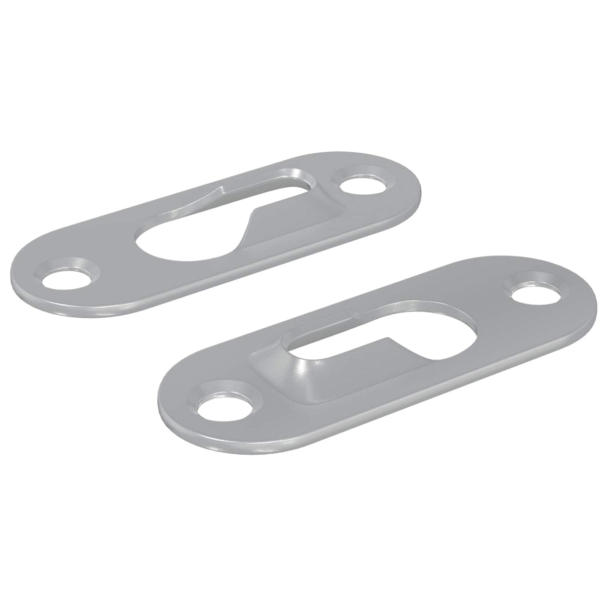 vidaXL Nyckelhål Hängare 2 st Silver 45 x 16 x 3.5 mm Järn