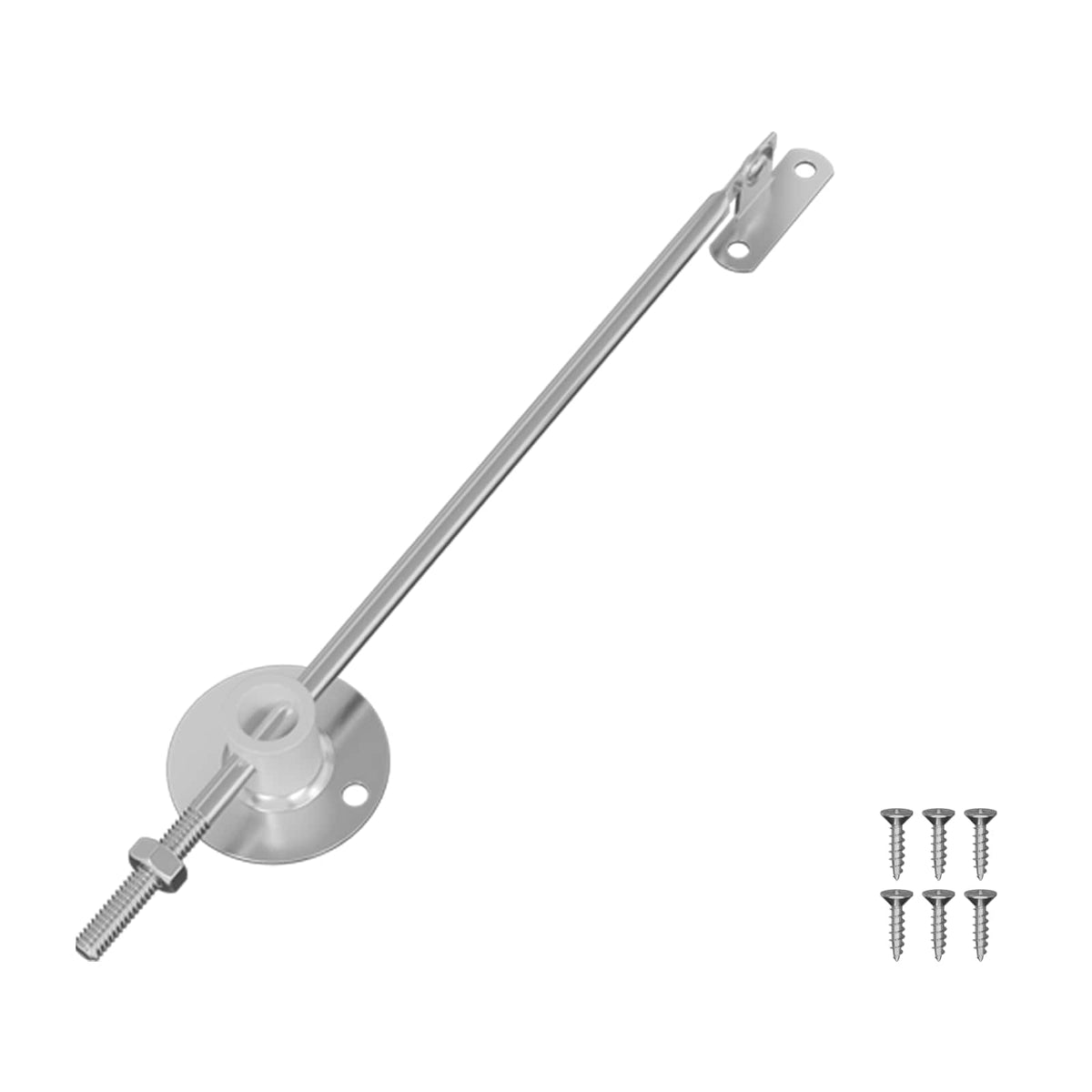 vidaXL Locket stödgångjärn 12 st Silver 194 x 36 x 18 mm Järn