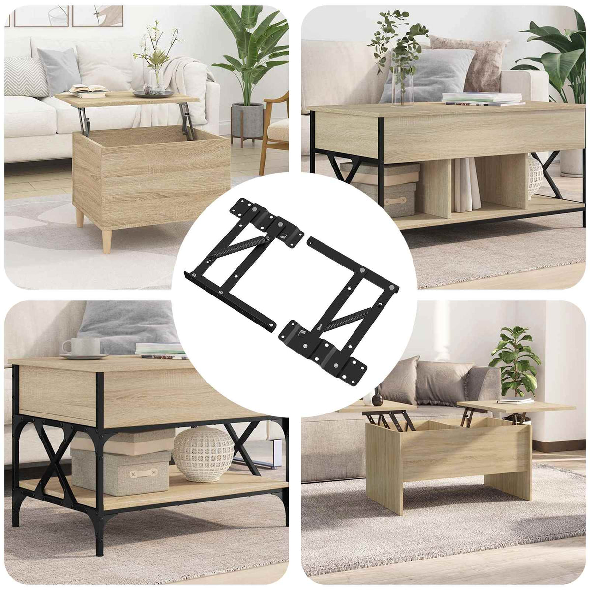 vidaXL Sänglyftmekanism 2 st Svart 340 x 95 x 40 mm Järn