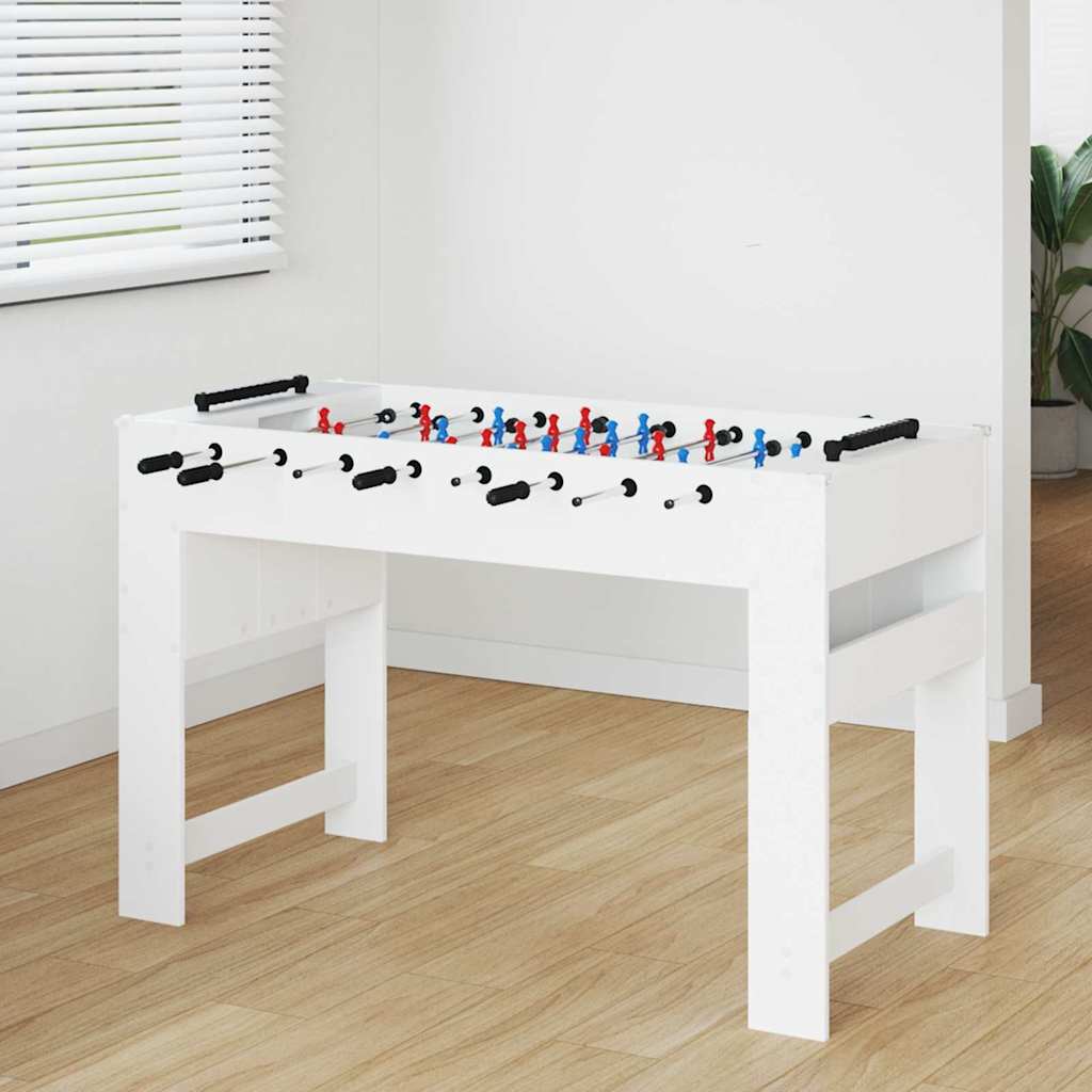 vidaXL Foosballbord Vit 125 x 60,5 x 80 cm Konstruerat trä