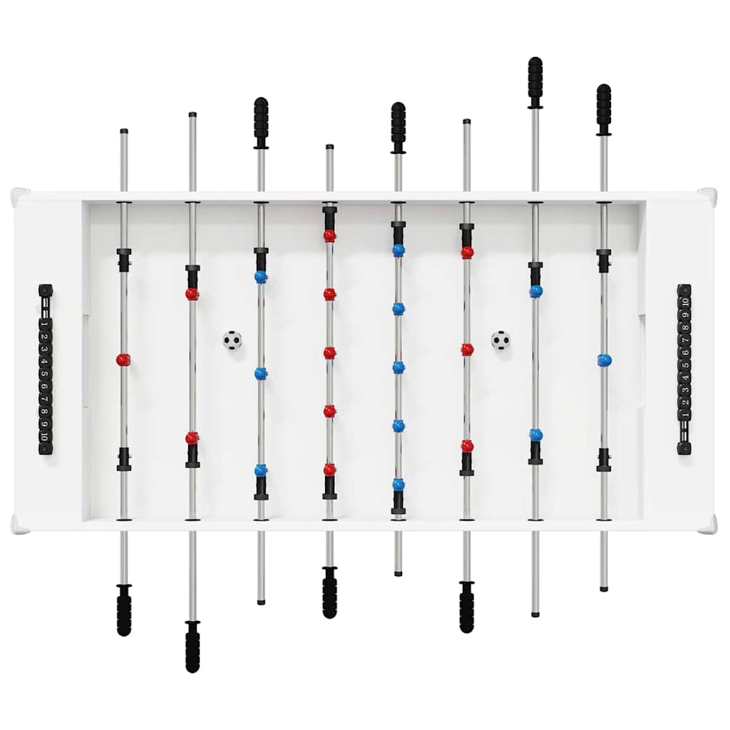 vidaXL Foosballbord Vit 125 x 60,5 x 80 cm Konstruerat trä