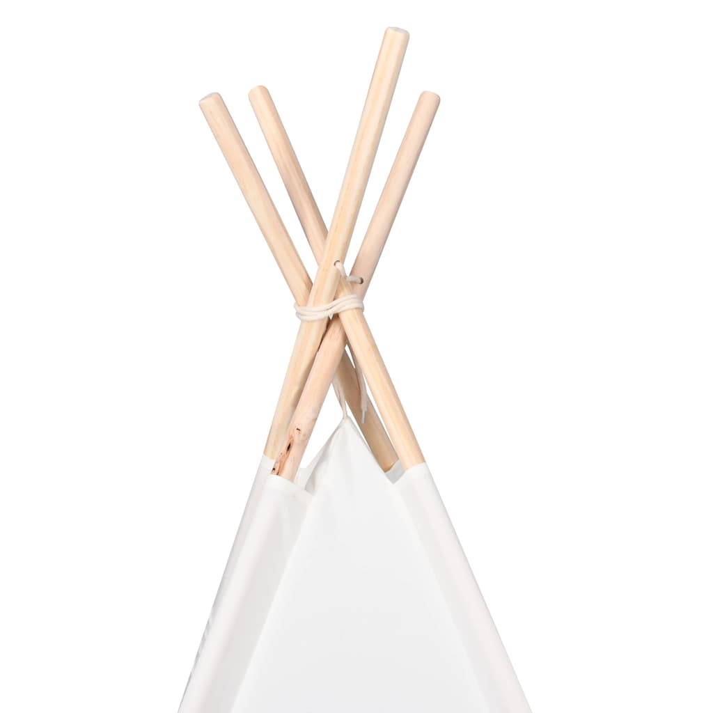 vidaXL Teepee Tält Vit 120 x 120 x 150 cm Tyg och Plast