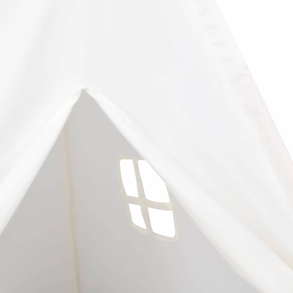 vidaXL Teepee Tält Vit 120 x 120 x 150 cm Tyg och Plast
