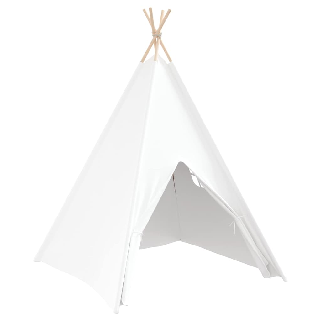 vidaXL Teepee Tält Vit 120 x 120 x 150 cm Tyg och Plast