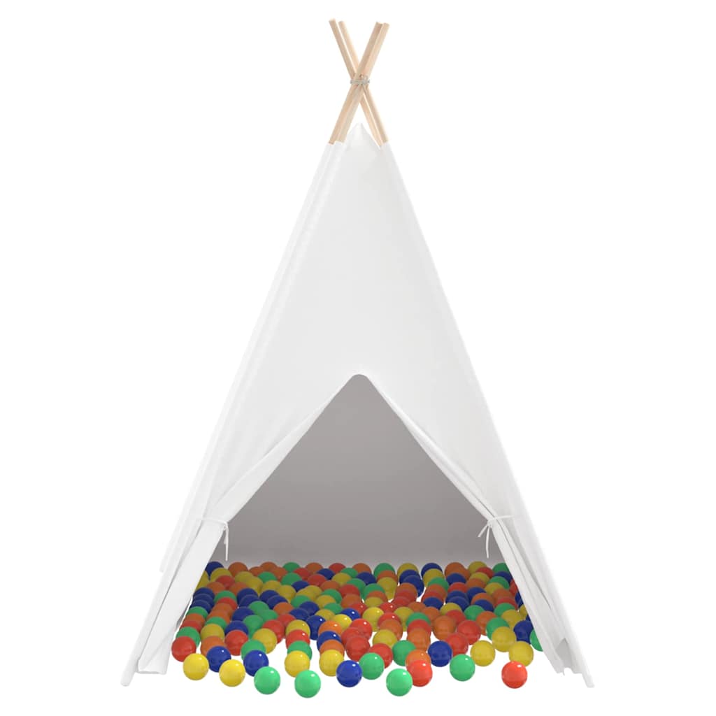 vidaXL Teepee Tält Vit 120 x 120 x 150 cm Tyg och Plast