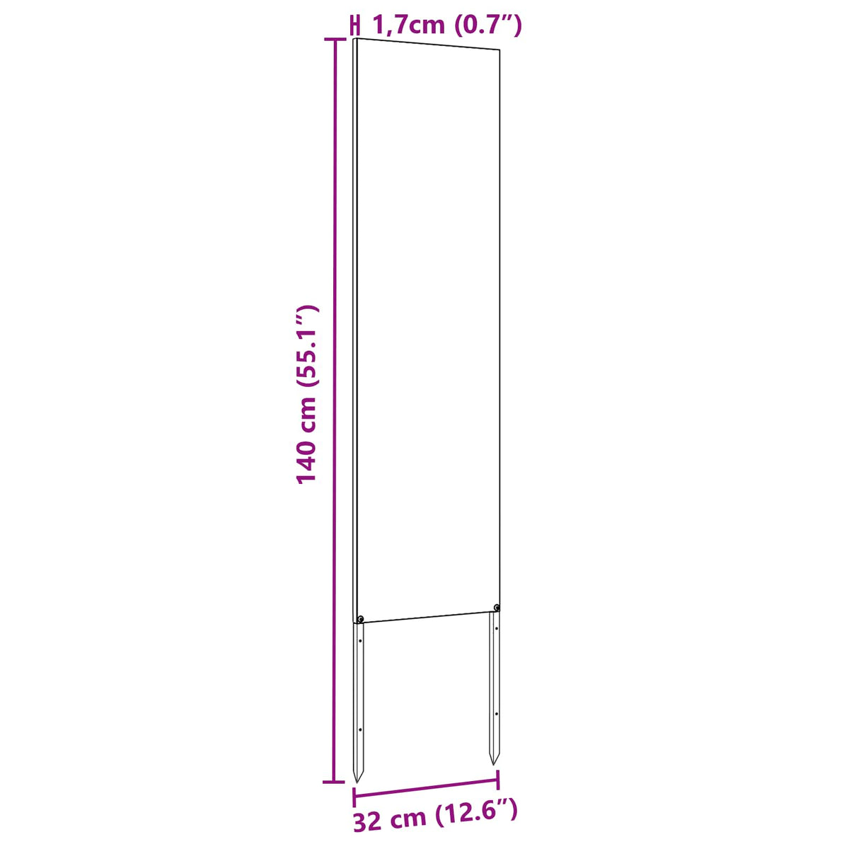 vidaXL Trädgårds integritetsskärm Olivgrön 32 x 140 cm Kallvalsat stål