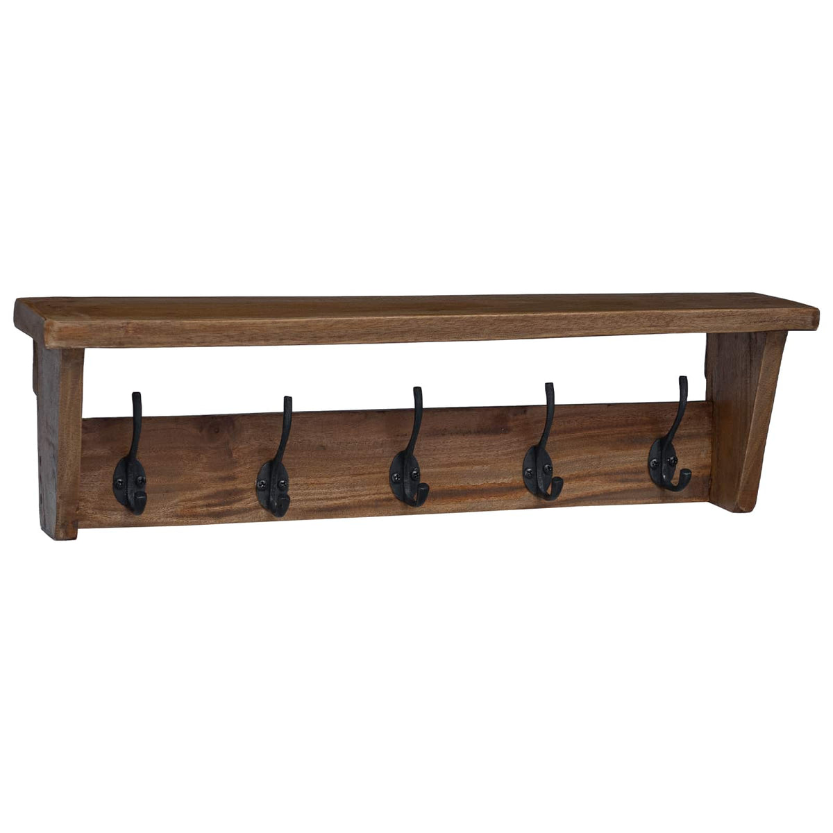 vidaXL Hanger Brun 50 x 10 x 14 cm Massivt mahognyträ