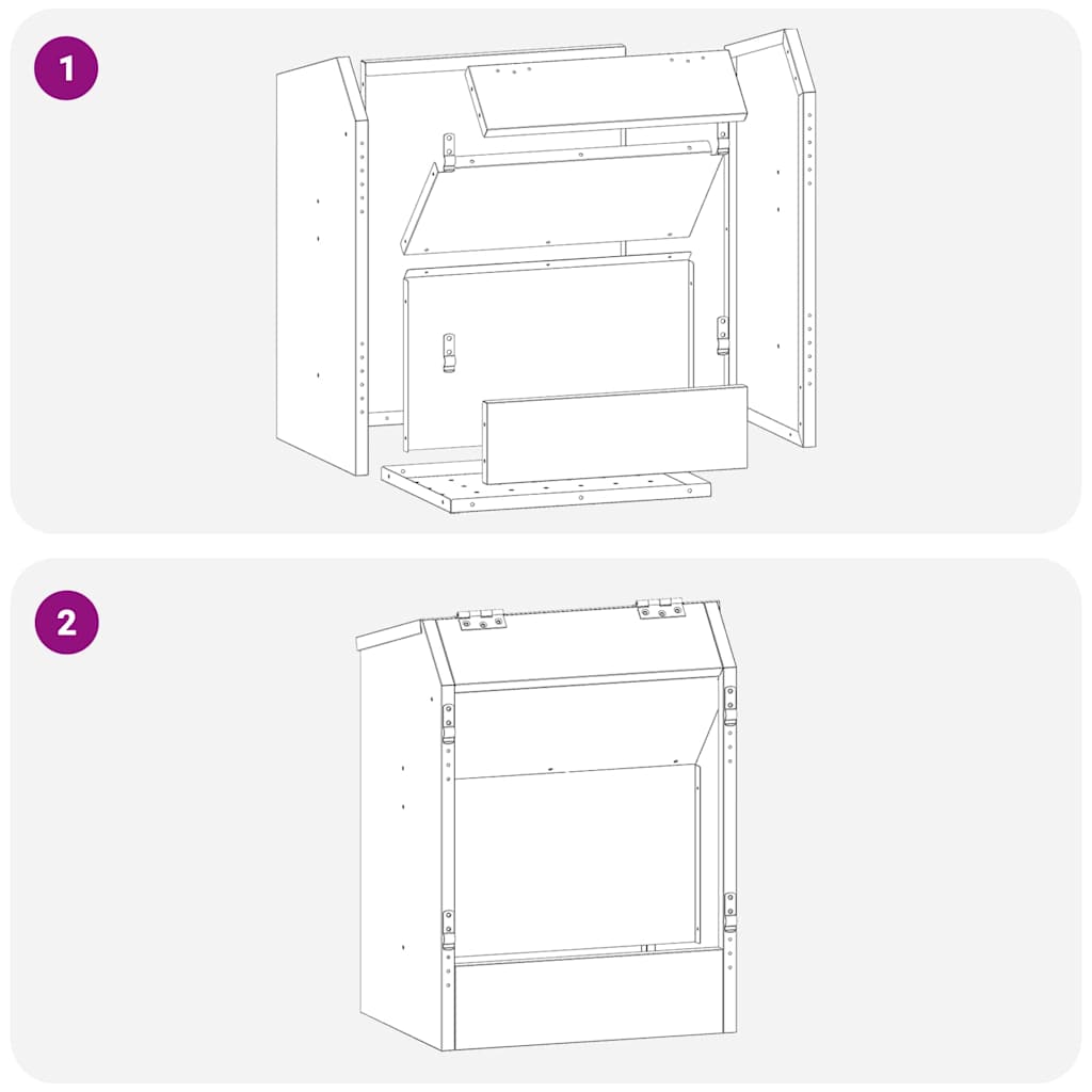 vidaXL Kaninsmatare Svart 33,5 x 25,5 x 45,5 cm 3 kg Kallvalsat Stål