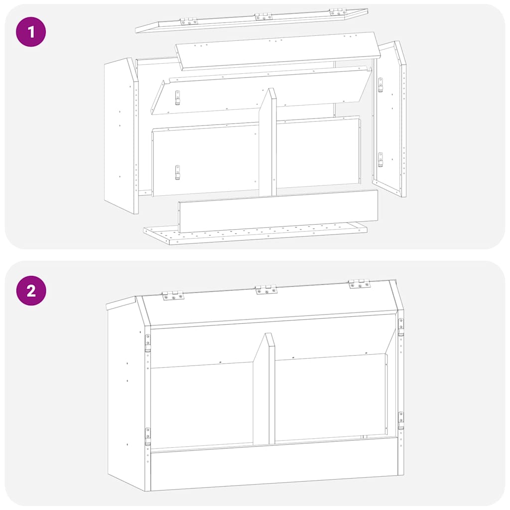 vidaXL Kaninsmatare Svart 64,5 x 25,5 x 45,5 cm 6 kg Kallvalsat Stål
