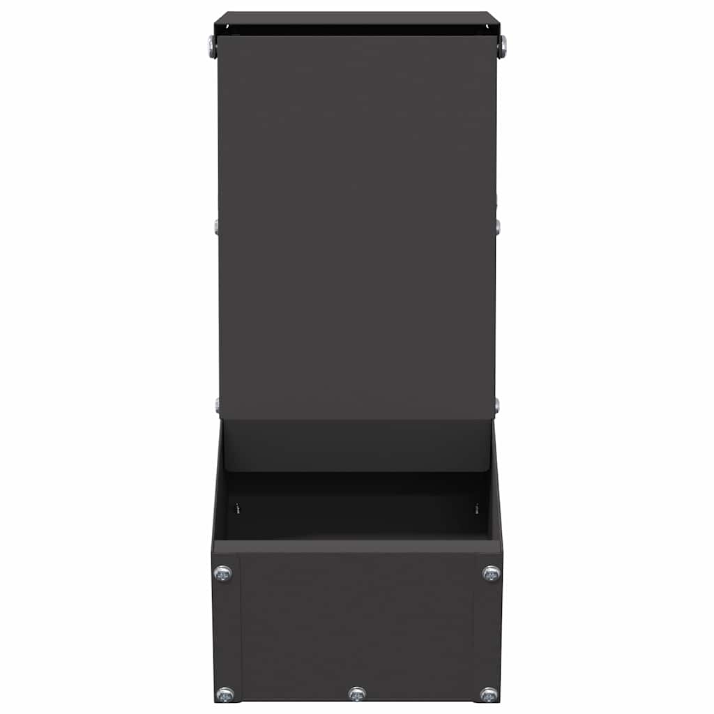 vidaXL Kaninsmatare Svart 12,5 x 26 x 28,5 cm 1 kg Kallvalsat Stål