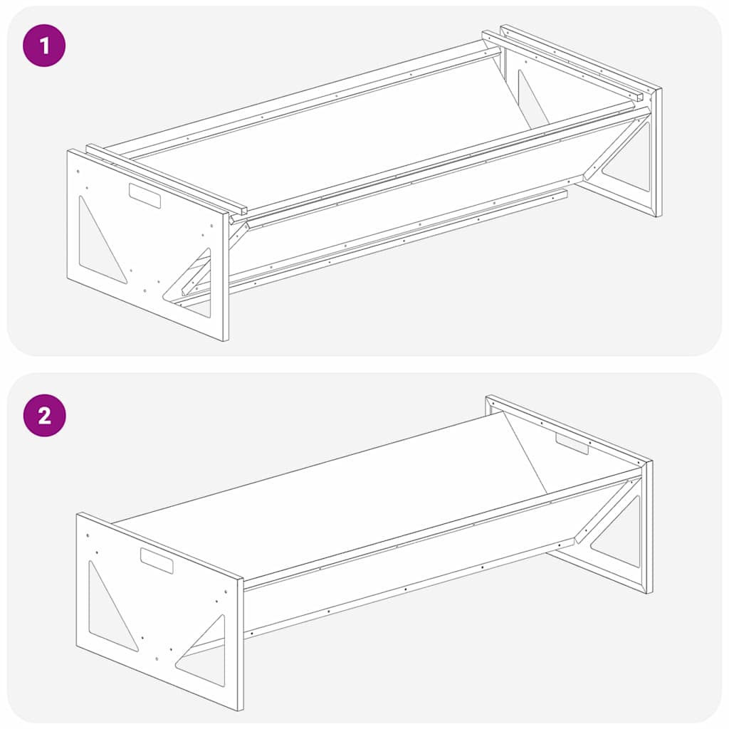 vidaXL Fodertrog för boskap Olivgrön 108 x 50 x 28 cm 10 kg