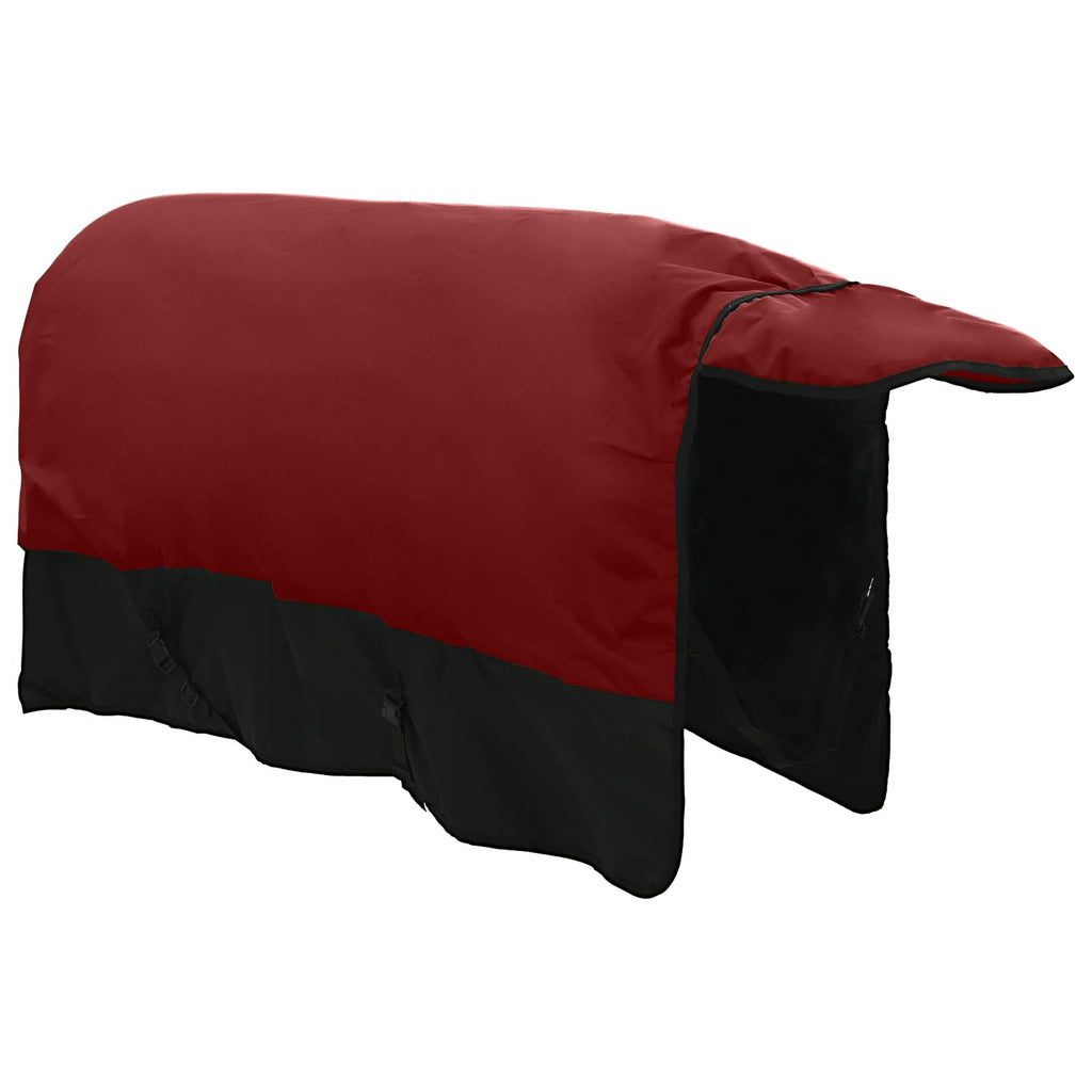 vidaXL Hästdyna Bordeaux och svart 75 cm Polyester