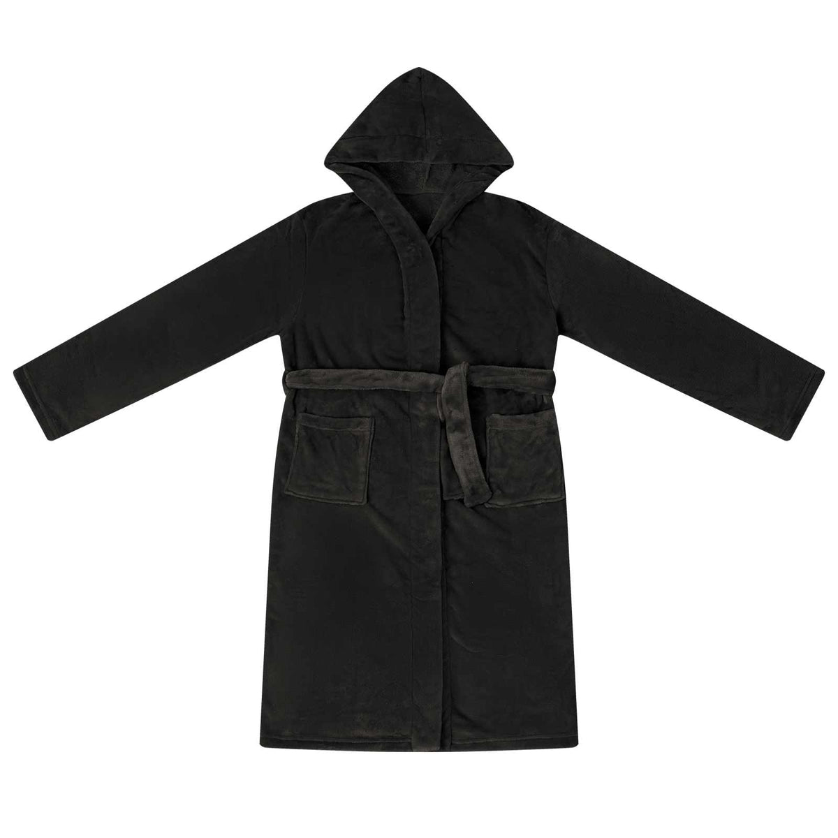 vidaXL Badräkt Hoodie Svart M Flanell