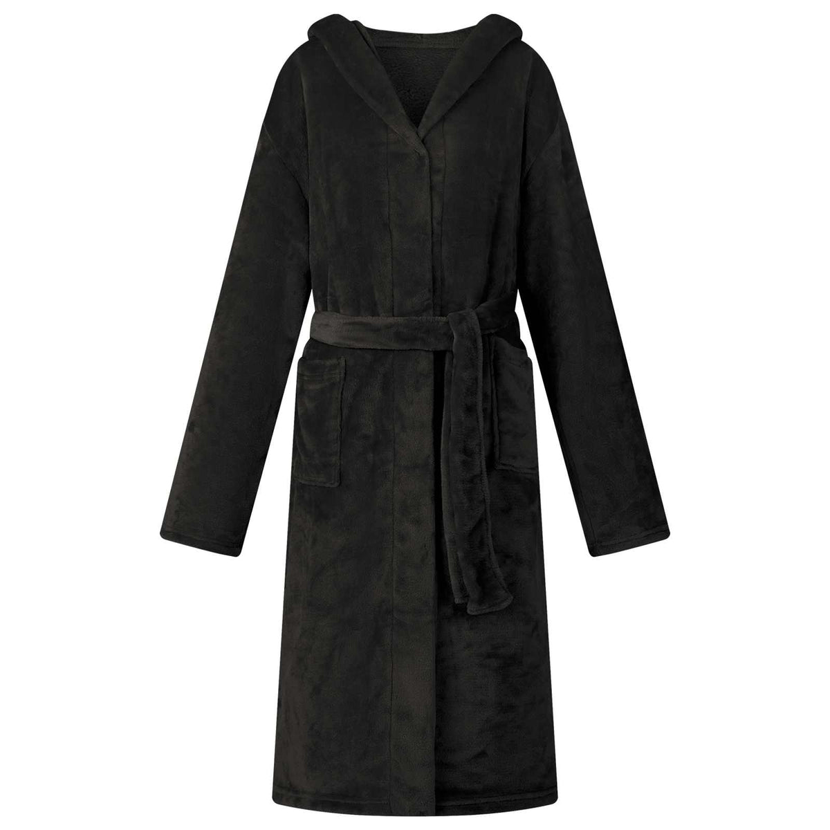 vidaXL Badräkt Hoodie Svart XXL Flanell