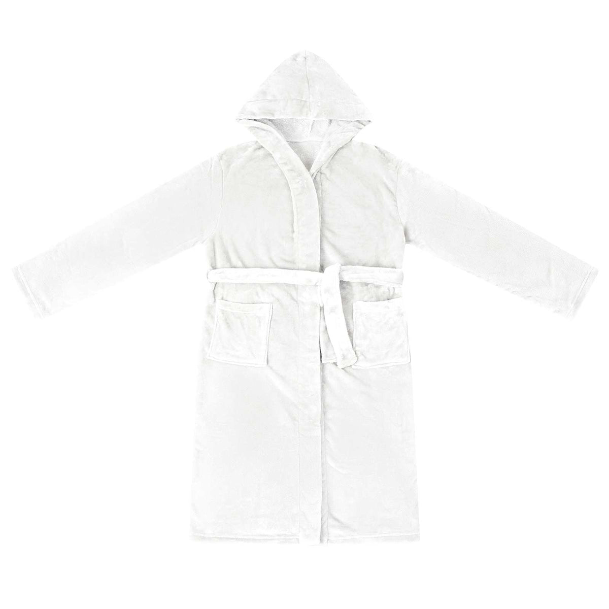 vidaXL Badräkt Hoodie Vit XL Flanell