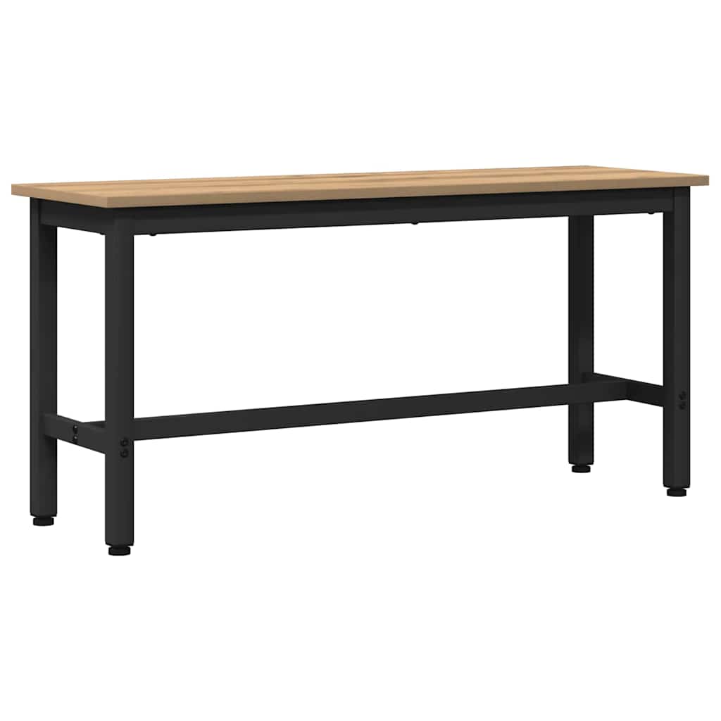 vidaXL Matbänk 100 x 32,5 x 48,5 cm Konstruerat trä och stål
