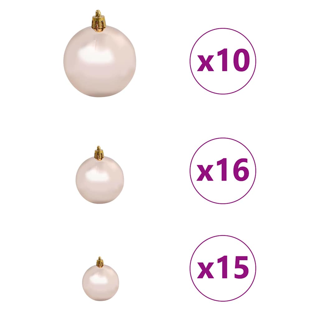 vidaXL Konstgjord Förbelyst Julgran med Bollsats Grön 500 cm PVC