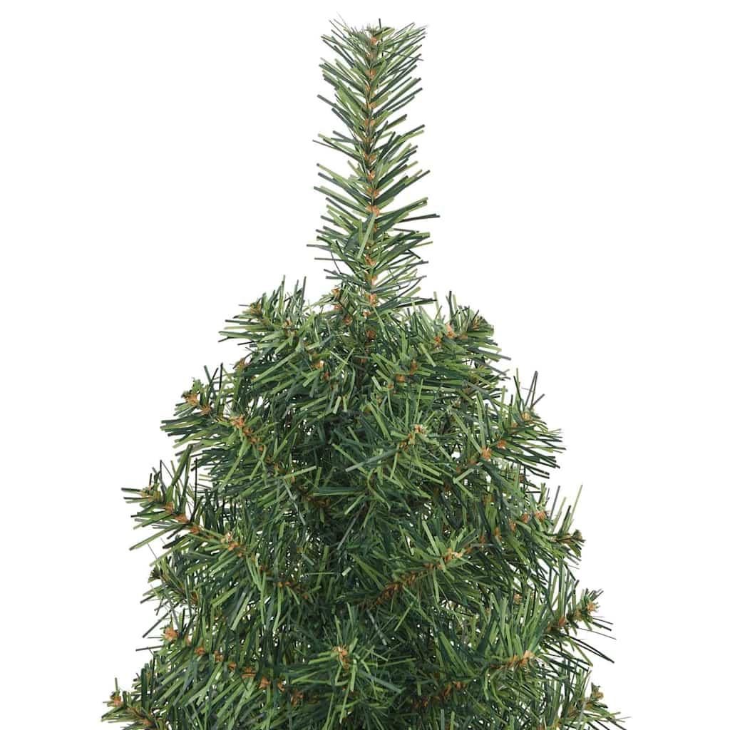 vidaXL Konstgjord julgran med LED-belysning Grön 120 cm PVC och plast