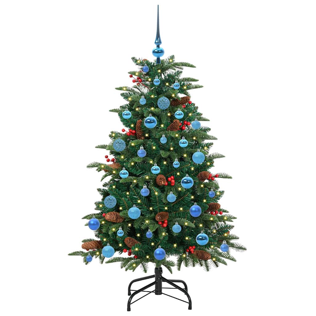 vidaXL Konstgjord julgran Grön 150 cm PVC och Metall och Plast