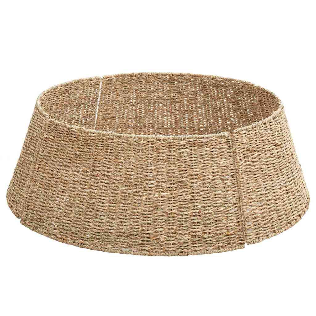 vidaXL Julträdskrage Rund Naturlig Diam. 75 x 25 cm Sjögräs