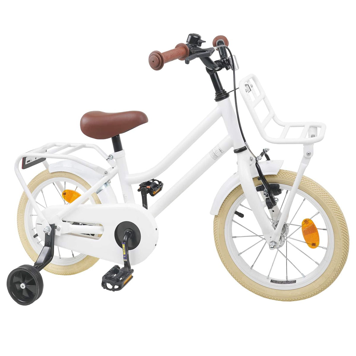vidaXL Barncykel 16 Tum för 4-6 år gamla Vit